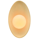 Ceramic Oval Coupe Wall Sconce Muted Yellow By Justice Design