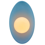 Ceramic Oval Coupe Wall Sconce Sky Blue By Justice Design