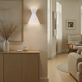 Ceramic Retro Led Wall Sconce-Open Top and Bottom by Justice Design in Living Room