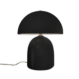 Ceramic Short Kava Table Lamp Cabon Matte Black By Justice