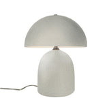 Ceramic Short Kava Table Lamp White Crackle By Justice