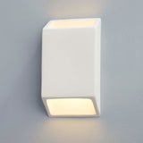 Ceramic Small ADA Tapered Rectangle LED Wall Sconce Bisque By Justice Lifestyle View