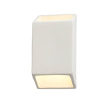 Ceramic Small ADA Tapered Rectangle LED Wall Sconce Bisque By Justice
