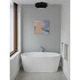 Ceramic Small Tier Semi-Flush by Justice Design in Bathroom