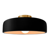 Ceramic Spire Semi Flush Large Carbon Matte Black By Justice Design