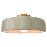 Ceramic Spire Semi Flush Large Celadon Green Crackle By Justice Design