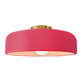 Ceramic Spire Semi Flush Large Cerise By Justice Design