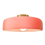 Ceramic Spire Semi Flush Large Gloss Blush By Justice Design