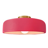 Ceramic Spire Semi Flush Medium Cerise By Justice Design