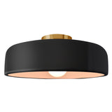 Ceramic Spire Semi Flush Medium Gloss Black By Justice Design