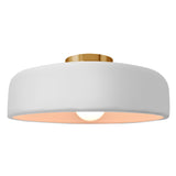 Ceramic Spire Semi Flush Medium Gloss White By Justice Design