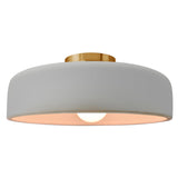Ceramic Spire Semi Flush Medium Gloss Matte White By Justice Design