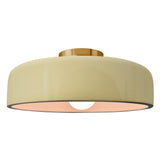 Ceramic Spire Semi Flush Medium Vanilla Gloss By Justice Design