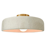 Ceramic Spire Semi Flush Medium Gloss White Crackle By Justice Design