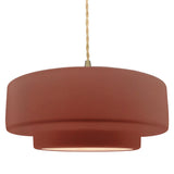 Ceramic Tier 1 Light Pendant Large Canyon Clay By Justice Design