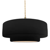 Ceramic Tier 1 Light Pendant Large Carbon Matte Black By Justice Design