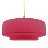 Ceramic Tier 1 Light Pendant Large Cerise By Justice Design