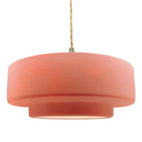 Ceramic Tier 1 Light Pendant Large Gloss Blush By Justice Design