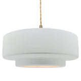 Ceramic Tier 1 Light Pendant Large Gloss White By Justice Design
