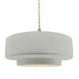 Ceramic Tier 1 Light Pendant Medium Bisque By Justice Design