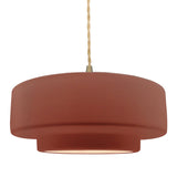 Ceramic Tier 1 Light Pendant Medium Canyon Clay By Justice Design
