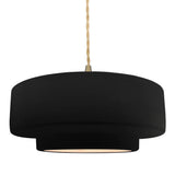 Ceramic Tier 1 Light Pendant Medium Carbon Matte Black By Justice Design