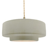 Ceramic Tier 1 Light Pendant Medium Celadon Green Crackle By Justice Design
