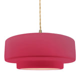 Ceramic Tier 1 Light Pendant Medium Cerise By Justice Design