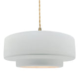 Ceramic Tier 1 Light Pendant Medium Gloss White By Justice Design