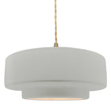 Ceramic Tier 1 Light Pendant Medium Matte White By Justice Design
