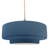 Ceramic Tier 1 Light Pendant Medium Midnight Sky By Justice Design