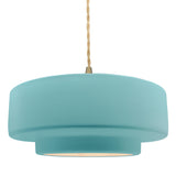 Ceramic Tier 1 Light Pendant Medium Reflecting Pool By Justice Design