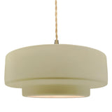 Ceramic Tier 1 Light Pendant Medium Vanilla Gloss By Justice Design