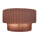 Ceramic Tier ADA Pleated Wall Sconce Canyon Clay By Justice Design