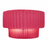 Ceramic Tier ADA Pleated Wall Sconce Cerise By Justice Design