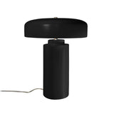 Ceramic Tower Table Lamp Carbon Matte Black By Justice