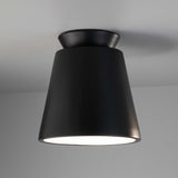 Ceramic Trapezoid Flush Mount Carbon Matte Black By Justice