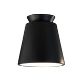 Ceramic Trapezoid Flush Mount Carbon Matte Black By Justice