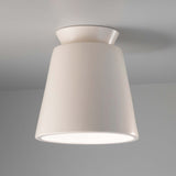 Ceramic Trapezoid Flush Mount Matte White By Justice