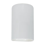 Ceramic small ADA Cylinder Wall Sconce Gloss White By Justice