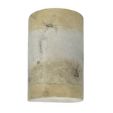 Ceramic small ADA Cylinder Wall Sconce Greco Travertine By Justice