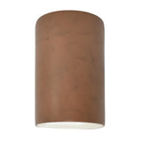 Ceramic small ADA Cylinder Wall Sconce Terra Cotta By Justice