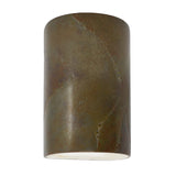 Ceramic small ADA Cylinder Wall Sconce Tierra Red Slate By Justice