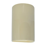 Ceramic small ADA Cylinder Wall Sconce Vanilla Gloss By Justice