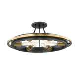 Chambers Semi Flush - Aged Brass with Old Bronze by Hudson Valley