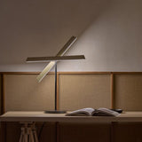 Champagne Gold Konnect Table Lamp by Seed Design in Study Room