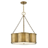 Chance Small Drum Chandelier - Heritage Brass - by Hinkley