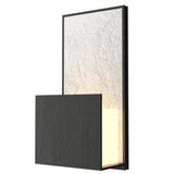 Charcoal Clean Wall Sconce with White Stone Accent by Accord