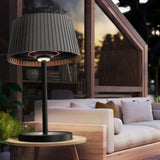 Charcoal Grey Vellura Table Heater by Eurofase Heating in Living Room