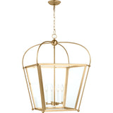 Charleston Foyer Pendant — 21", Satin Brass